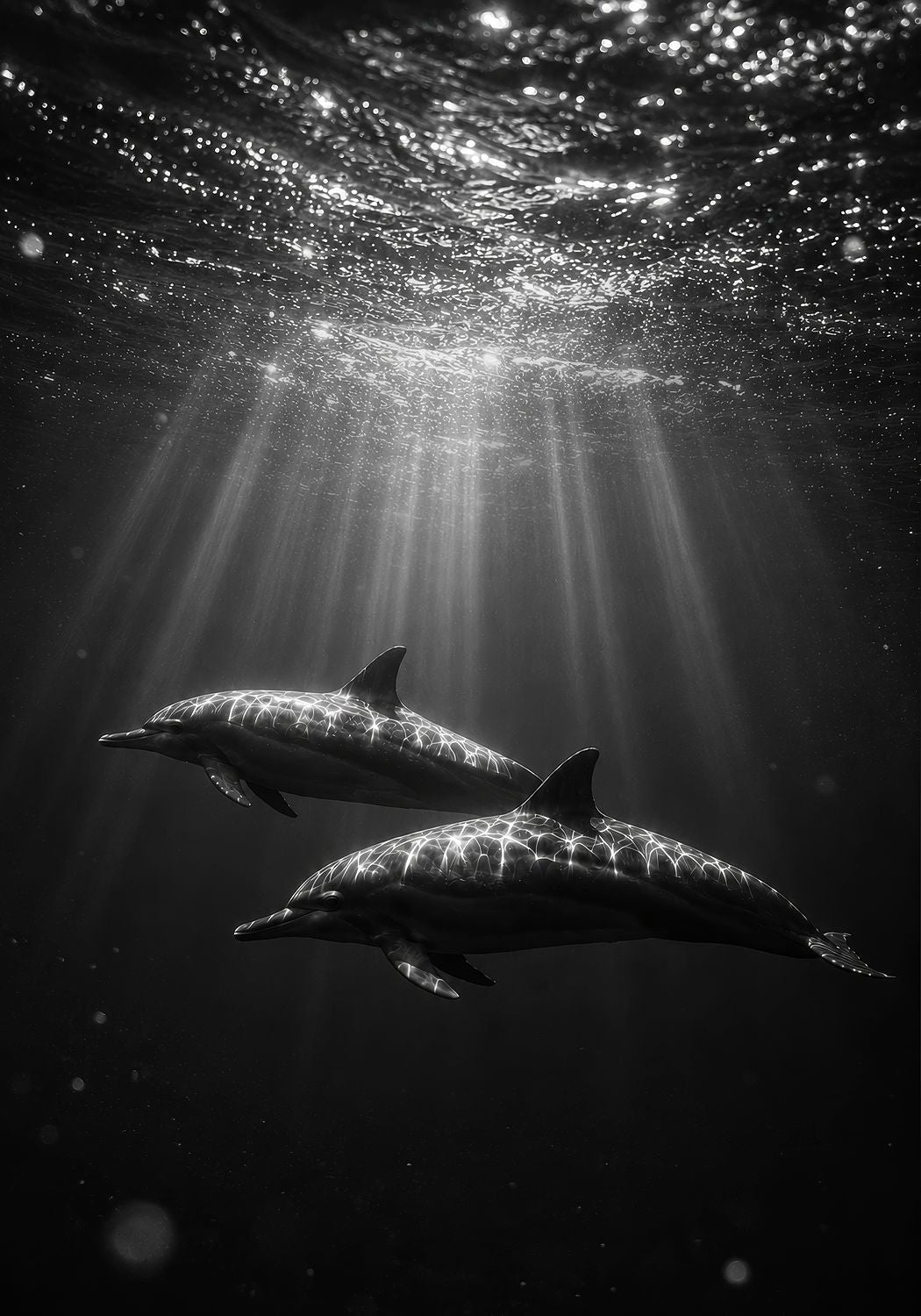 Dolphins Beneath the Surface