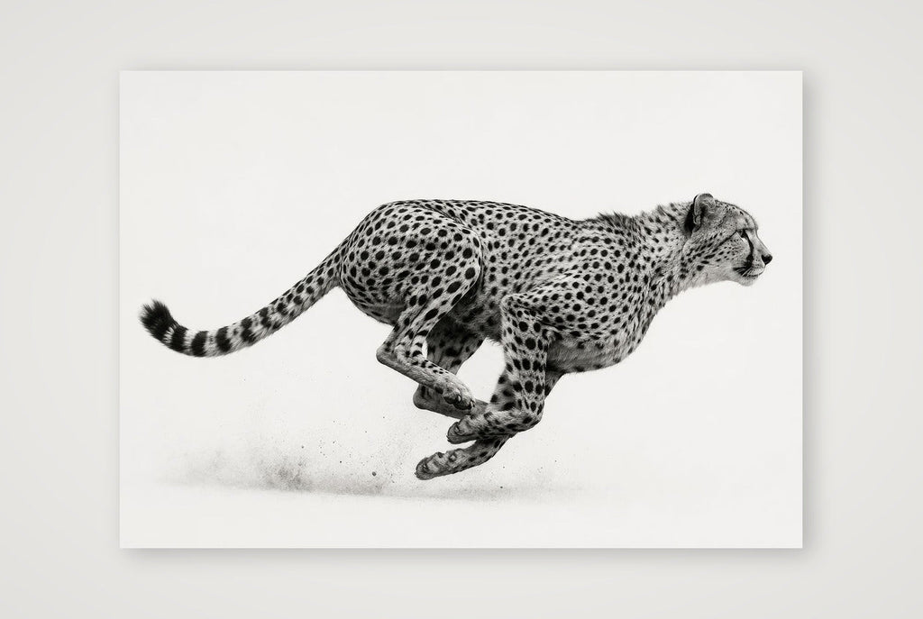 Cheetah in Motion — 100×70cm, 39×28" Print only