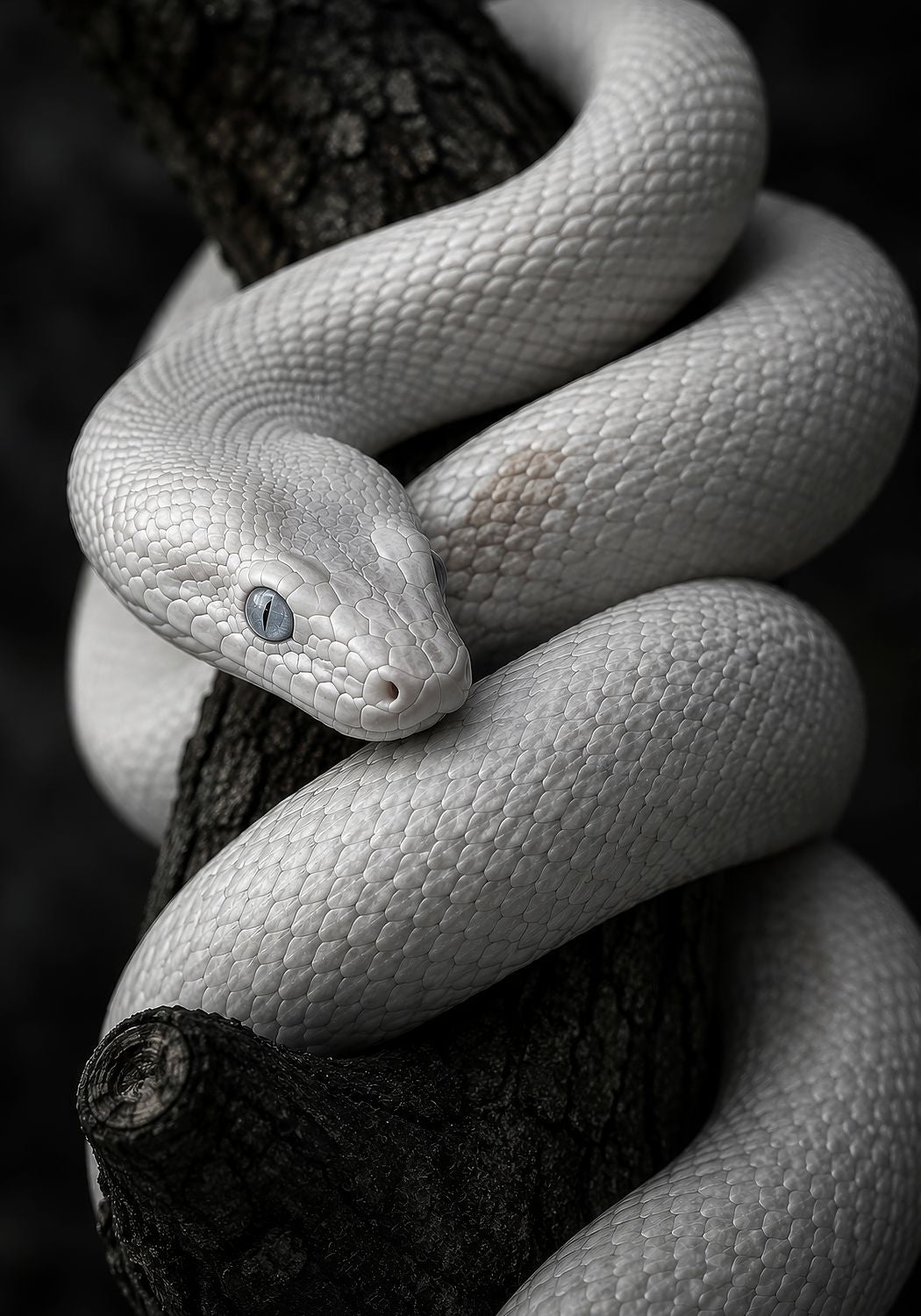 White Snake in Ivory Coil